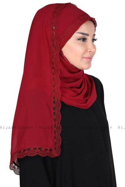 Carin - Hijab Chiffon Pratique Bordeaux