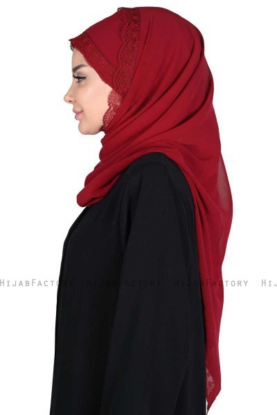 Carin - Hijab Chiffon Pratique Bordeaux