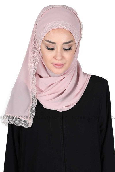 Carin - Hijab Chiffon Pratique Vieux Rose
