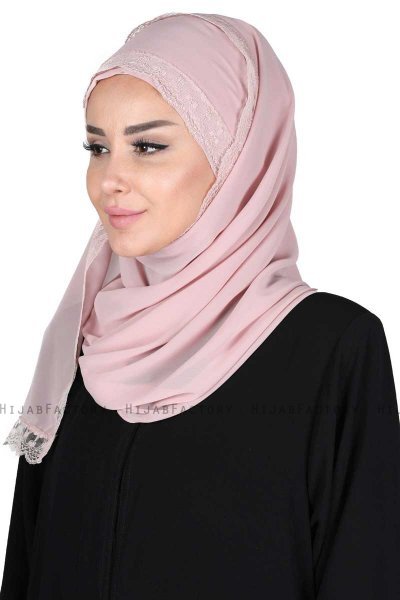 Carin - Hijab Chiffon Pratique Vieux Rose