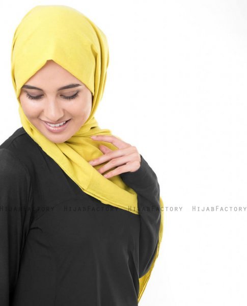 Cellery Yellow Gul Georgette Hijab5XA46b