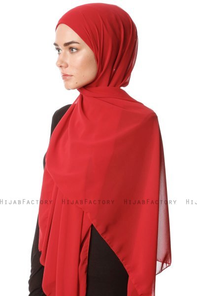 Derya - Hijab Pratique Chiffon Bordeaux