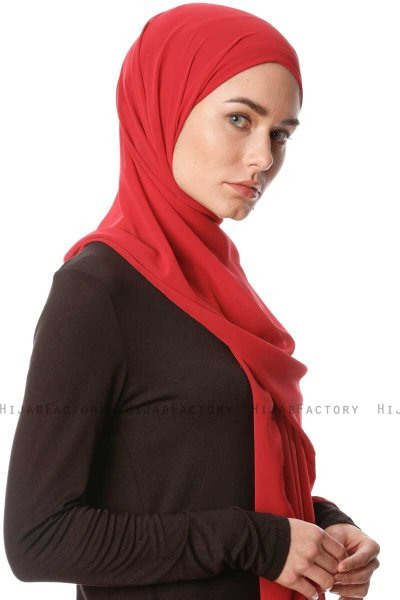 Derya - Hijab Pratique Chiffon Bordeaux