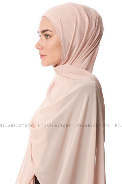 Derya - Hijab Pratique Chiffon Beige Clair