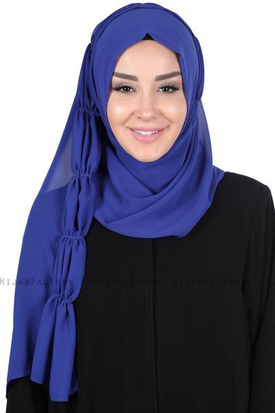 Disa - Hijab Chiffon Pratique Bleu