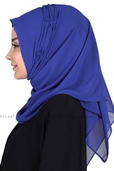 Disa - Hijab Chiffon Pratique Bleu