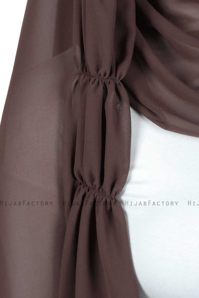 Disa - Hijab Chiffon Pratique Marron