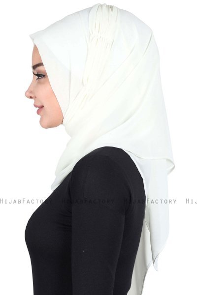 Disa - Hijab Chiffon Pratique Crème
