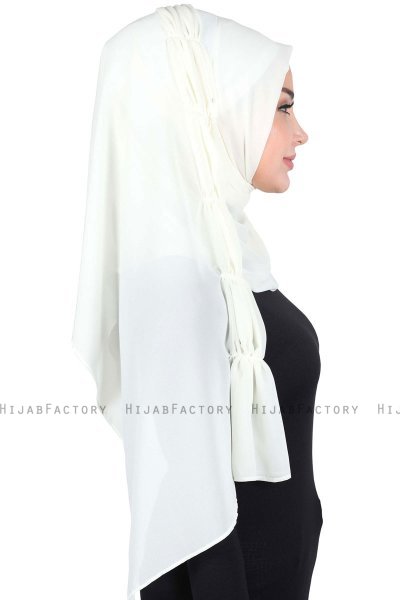 Disa - Hijab Chiffon Pratique Crème