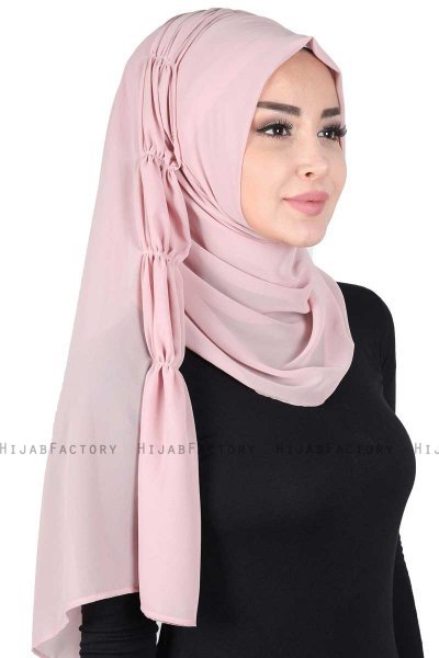 Disa - Hijab Chiffon Pratique Vieux Rose