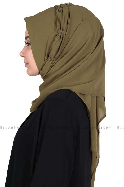Disa - Hijab Chiffon Pratique Kaki