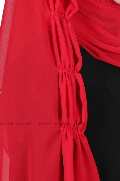 Disa - Hijab Chiffon Pratique Rouge
