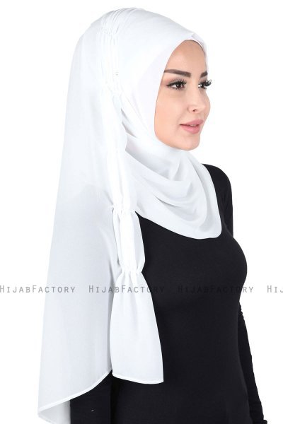 Disa - Hijab Chiffon Pratique Blanc