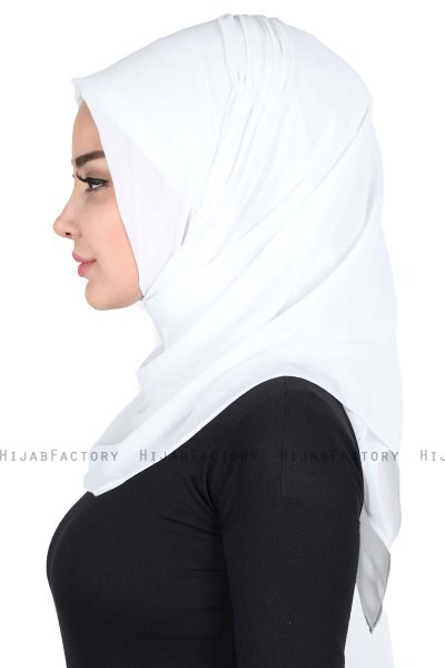 Disa - Hijab Chiffon Pratique Blanc