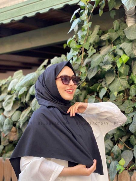 Djamila - Hijab Coton Noir - Mirach