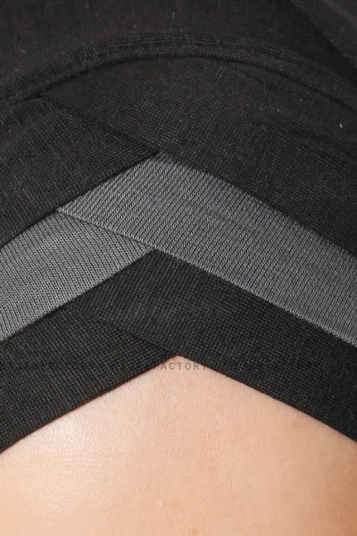 Duru - Hijab Jersey Noir & Gris Foncé