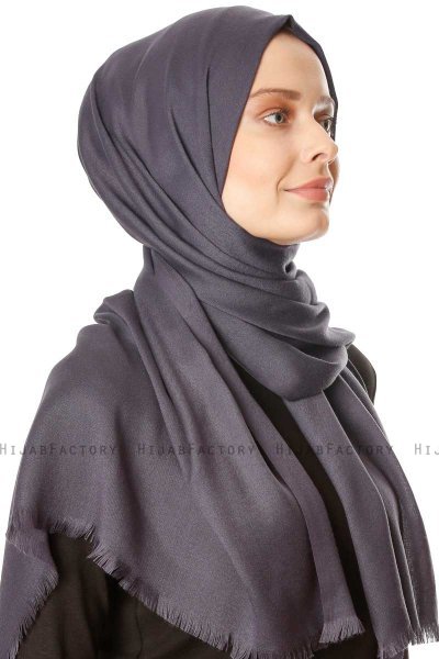 Ece - Hijab Pashmina Anthracite