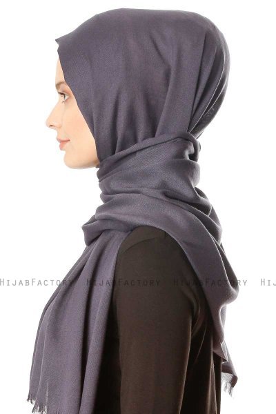 Ece - Hijab Pashmina Anthracite