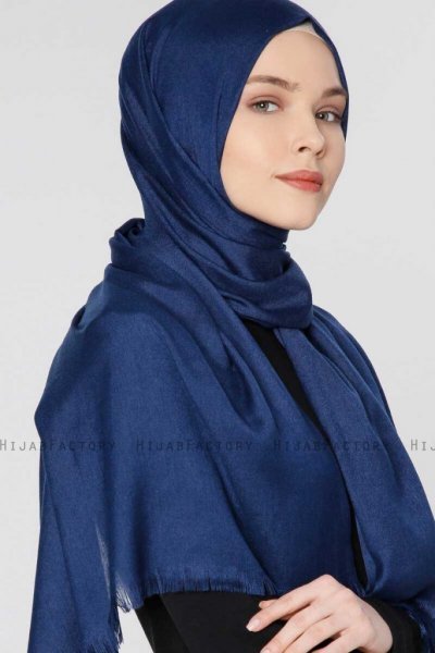 Ece Marinblå Pashmina Hijab Sjal Halsduk 400003c