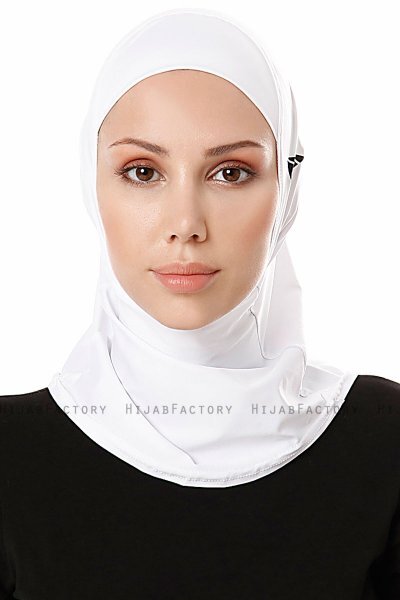 Elif - Hijab Sport Blanc - Ecardin