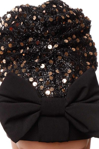 Enfleda - Turban Noir & Gold