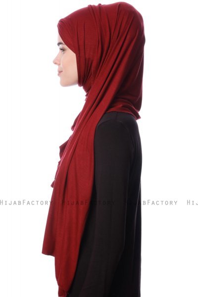 Eslem - Hijab Pile Jersey Bordeaux - Ecardin