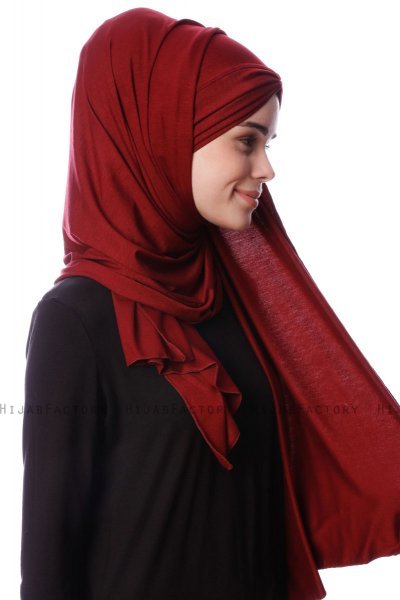 Eslem - Hijab Pile Jersey Bordeaux - Ecardin