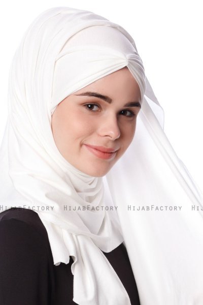 Eslem - Hijab Pile Jersey Crème - Ecardin