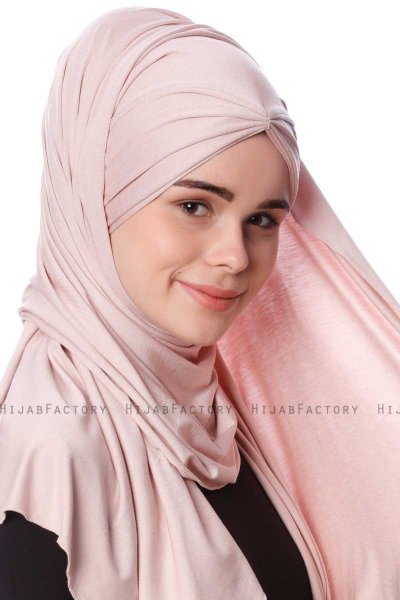 Eslem - Hijab Pile Jersey Vieux Rose - Ecardin