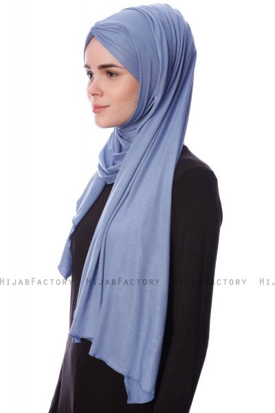 Eslem - Hijab Pile Jersey Indigo - Ecardin