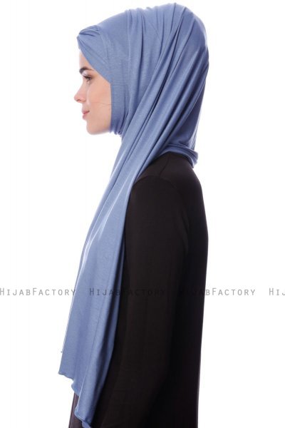 Eslem - Hijab Pile Jersey Indigo - Ecardin