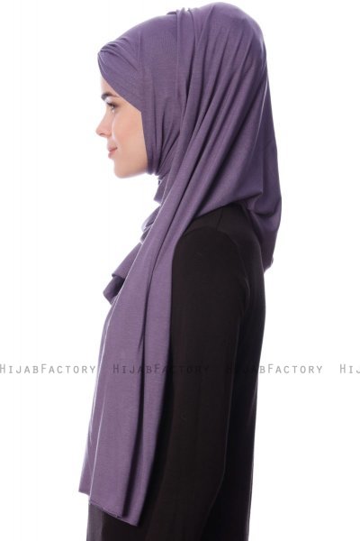 Eslem - Hijab Pile Jersey Violet Foncé - Ecardin