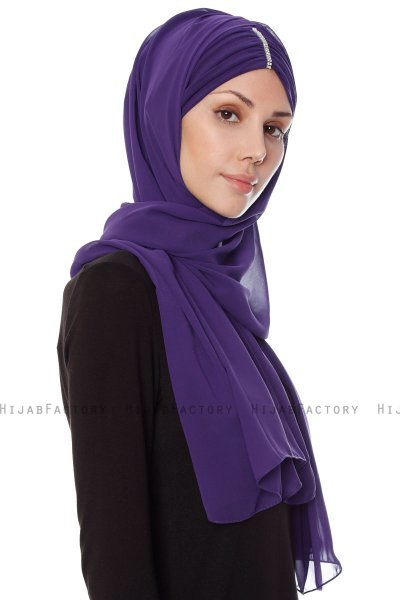Evren - Chiffon Hijab Violet