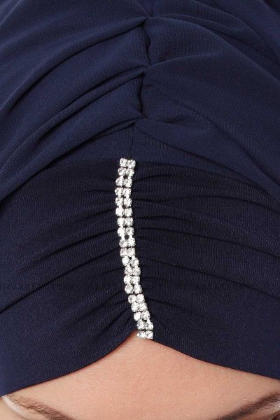 Evren - Chiffon Hijab Bleu Marin