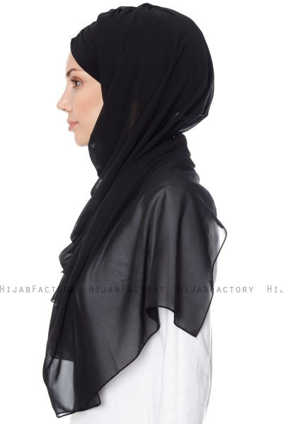 Evren - Chiffon Hijab Noir