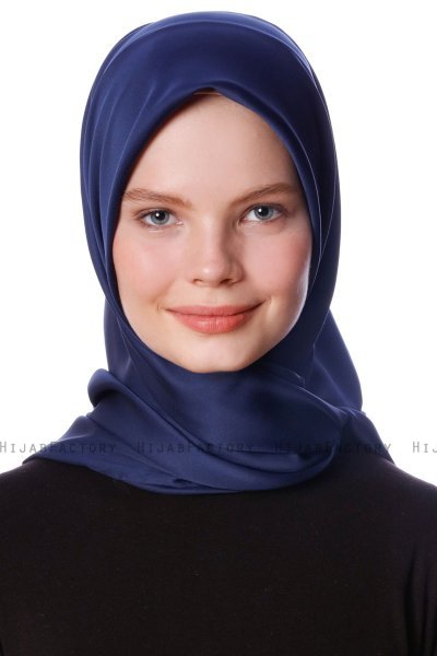 Eylul - Hijab Rayon Carré Bleu Marin