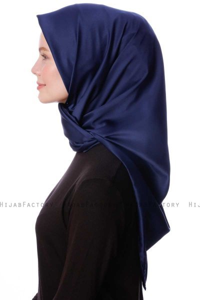 Eylul - Hijab Rayon Carré Bleu Marin