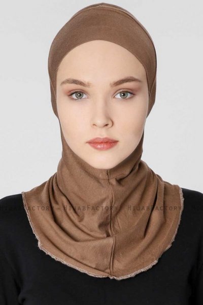 Filiz Mörk Taupe XL Ninja Hijab Underslöja Ecardin 200709b