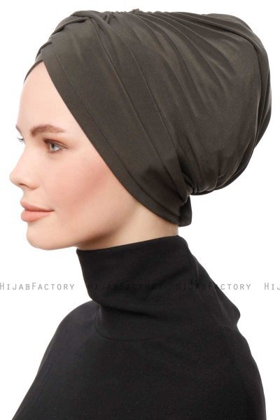 Gamze - Turban Kaki