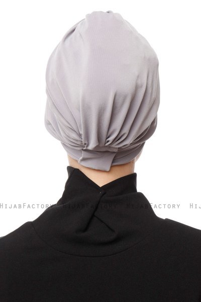Gamze - Turban Gris Clair