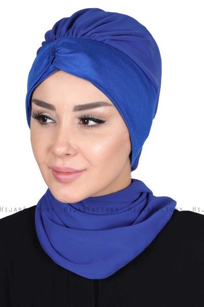 Gill - Hijab Pratique Bleu & Bleu
