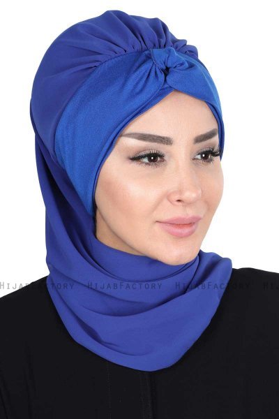 Gill - Hijab Pratique Bleu & Bleu