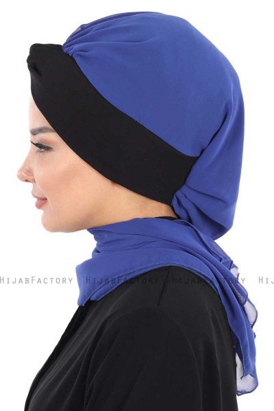Gill - Hijab Pratique Bleu & Noir
