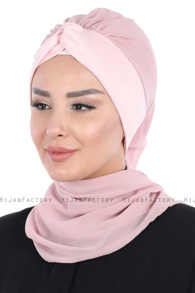 Gill - Hijab Pratique Vieux Rose & Vieux Rose