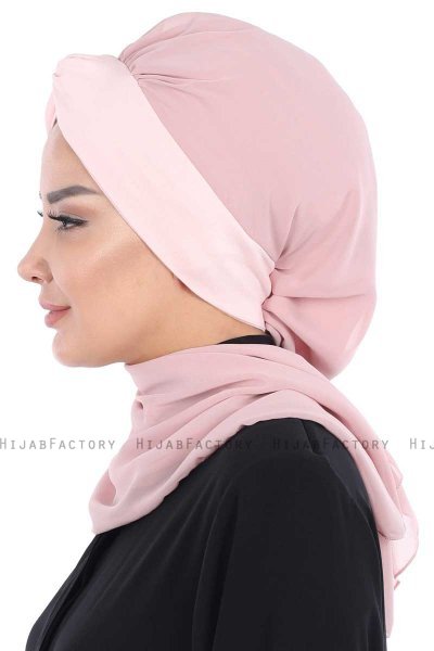 Gill - Hijab Pratique Vieux Rose & Vieux Rose