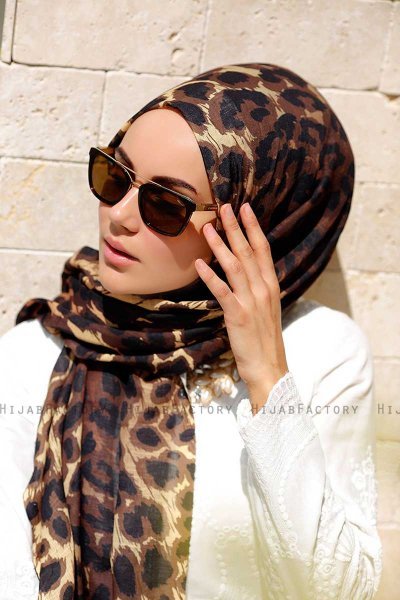 Gizala - Hijab à Motifs Léopard - Sal Evi