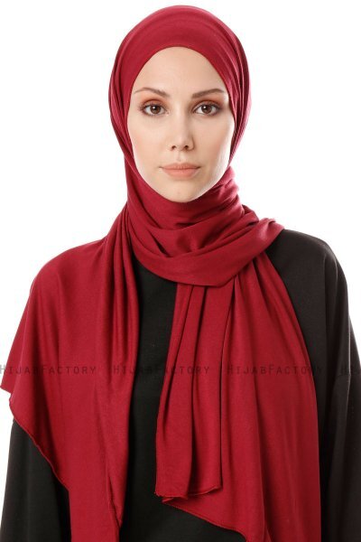 Hande - Hijab En Coton Bordeaux - Gülsoy