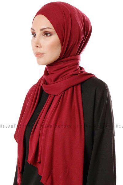Hande - Hijab En Coton Bordeaux - Gülsoy
