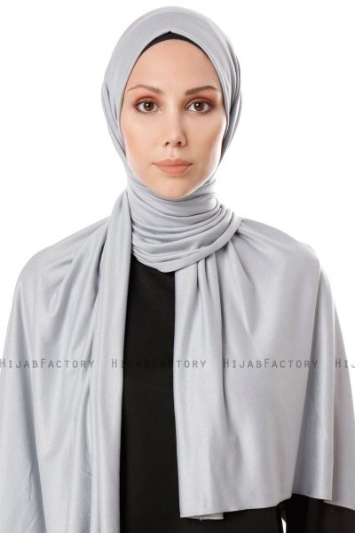 Hande - Hijab En Coton Gris - Gülsoy