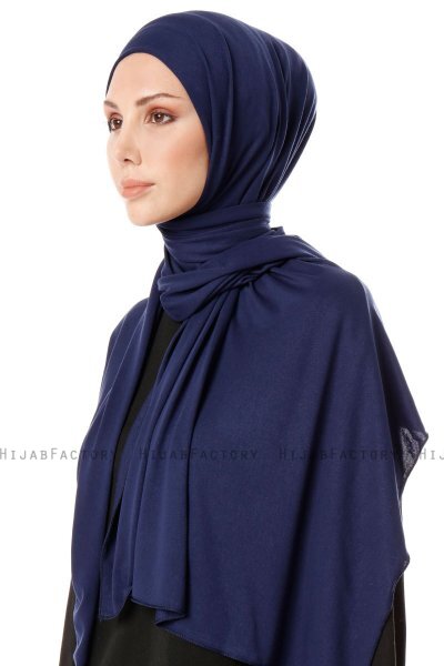 Hande - Hijab En Coton Bleu Marin - Gülsoy